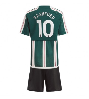Manchester United Marcus Rashford #10 Udebanesæt Børn 2023-24 Kort ærmer (+ korte bukser)